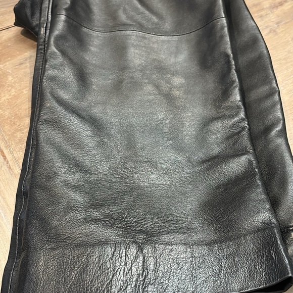 Style & Co Genuine Leather Straight Leg Pants | Y2K 2000s Black - Picture 16 of 17